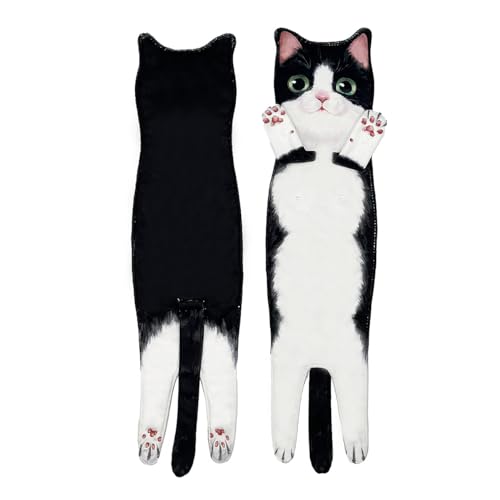 Alnicov Handtuch, kreatives Katzen-Badezimmer-Handtuch, Geschenk zum Tag der Göttin für Katzenliebhaber von Alnicov