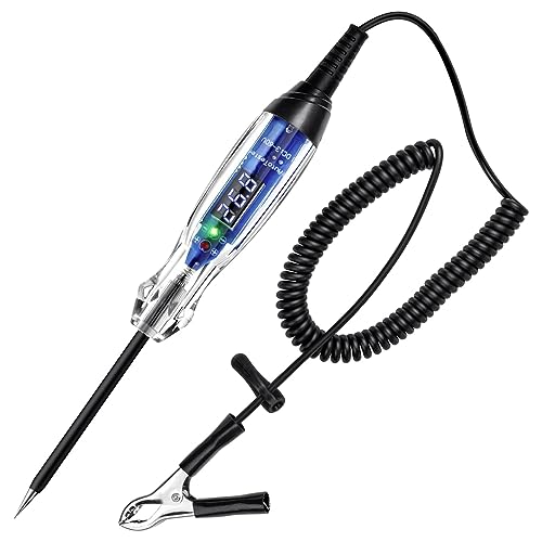 Alnicov Kfz-Prüfleuchte, 3–60 V DC, digitaler LED-Stromkreistester, robuster Lichtprüfer mit Voltmeter, automatischer bidirektionaler Spannungsprüfer, elektrischer Prüfstift Alnicov Kfz-Prüfleuchte, 3–60 V DC, digitaler LED-Stromkreistester, robuster Lichtprüfer mit Voltmeter, automatischer bidirektionaler Spannungsprüfer, elektrischer Prüfstift von Alnicov