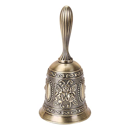 Alnicov Messing Handglocke,Vintage Metall Rufglocke Hochzeitsglocke Tempelglocke(Bronze) von Alnicov