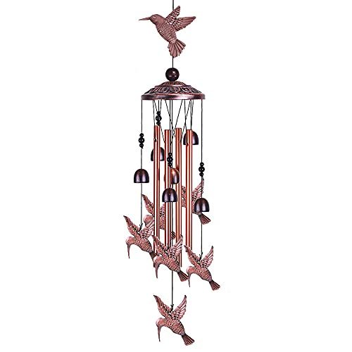 Alnicov Vogel-Retro-Windspiel, Dekoration für den Innen- und Außenbereich, tiefer Ton, für Zuhause, Terrasse, Veranda, Garten, Hof-Dekoration von Alnicov