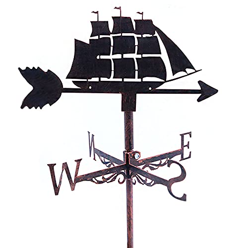 Alnicov Wetterfahne aus Metall, Wetterfahne aus Edelstahl für Segelboote zur Dekoration im Außenbereich aus Eisen für den Außenbereich von Alnicov