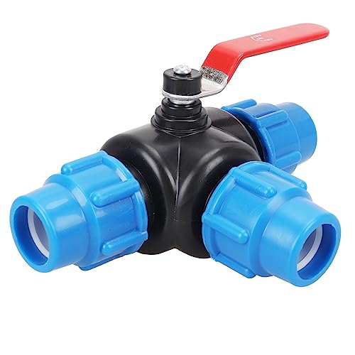 PP-Fitting, Klemmverbinder, Hebelgriff,Kugelhahn für PE-Rohr (T-Stück, 32mm) von Alnintte