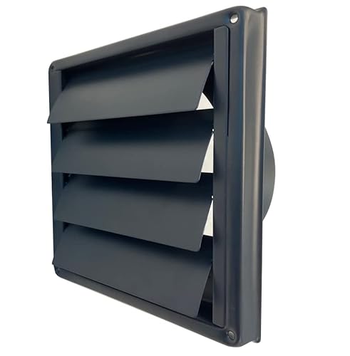 Außenverschlussklappe Edelstahl schwarzgrau RAL 7021 DN 100 mm von ALNOR