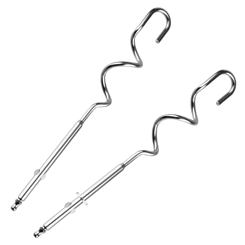 Handmixer Knethaken Kompatibel mit Cuisinart - CHM Serie Handmixer Teile CHM-3, CHM-5, CHM-7, HM-50 HM-70, HM-90 Knethaken Handmixer Edelstahl Mixer Aufsätze, 2 Stück von Alocs