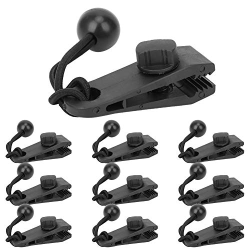 Alomejor 10 Stück Zeltplanen Clips Tarp Clip Überdachung Markisen Befestigungsklemme mit Gummizug für Zeltbefestigung Clips Halter von Alomejor