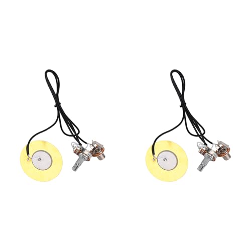 Alomejor 2PCS 50mm Metall Pickup Piezo Transducer Vorverdrahtete Verstärker Pick Up für Akustische Gitarre Ukulele Alomejor 2PCS 50mm Metall Pickup Piezo Transducer Vorverdrahtete Verstärker Pick Up für Akustische Gitarre Ukulele von Alomejor