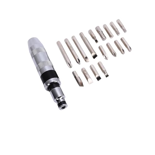 Alomejor 1/2 Zoll CRV Manual Impact ScreverDriver Set Langable Reversible Kit Zum Entfernen von Hartnäckigen Fädern von Alomejor