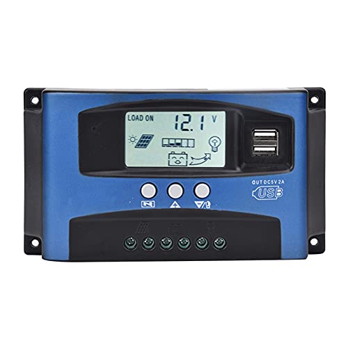 Alomejor 12V/24V MTTP Solarladeregler 30-100A MPPT Solarpanel-Regler Autofokus-Tracking LCD-Display Überstromschutz Solarpanel-Batterieladegerät(YCX-003-40A) von Alomejor