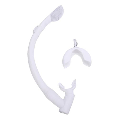 Alomejor 2 in 1 Silikon Freitivsting Schnorchel Roll -up -Rohr mit Einem Strecke Abflussventil Flexibel Biege, Robuster Kompakt für Tauchen, Flexibler Faltbarer Schnorchel Zum Speerfischen (White) von Alomejor