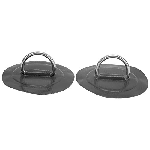 Alomejor 2PCS Leichtes Aufblasbares Boot D - Ringpad PVC -Bootszubehör Starke Edelstahlschnalle Starke Edelstahlschnalle (Black) von Alomejor