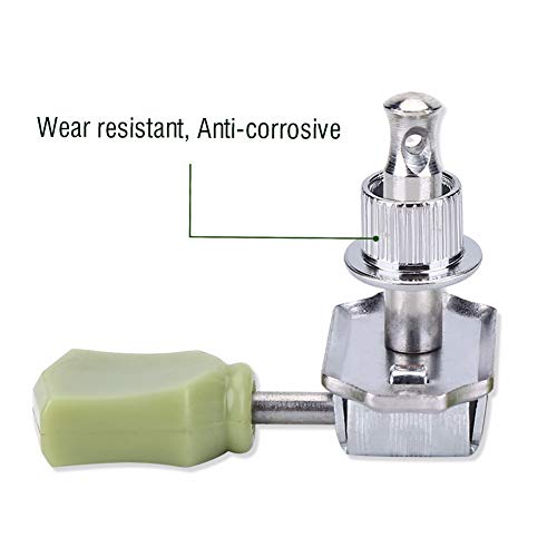 Alomejor 3R 3L Machine Heads String -Tuning -Pegs Set für E Gitarre, Schnelles und Genaues Tuning mit Fixierzubehör, Ideale Ersatzteile für Musiker von Alomejor