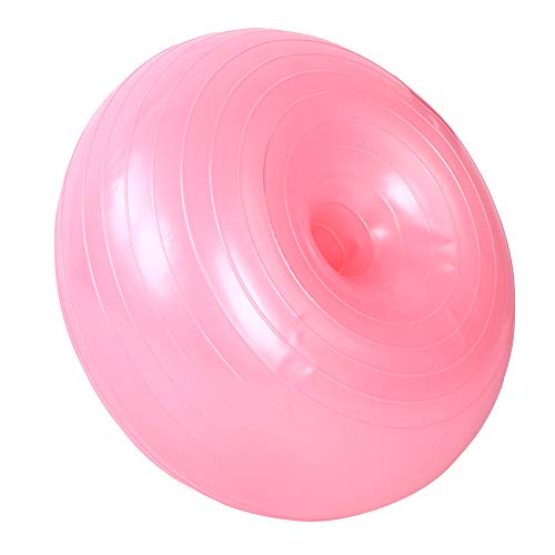 Alomejor 50 cm Rosa Donutform PVC -Yoga -Kugel Dicker Antiexplosion Aufblasbarer Sitzspielball für die Gleichgewichtskoordination von Alomejor