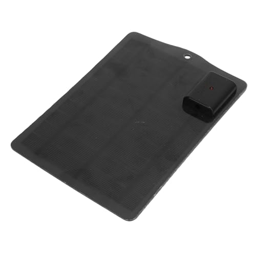 Alomejor 7W Solarpanel Ladegerät, Leichtes Monokristallines Silizium Kleines Solarpanel für Geräteladen Unterwegs, Geeignet für den Notfallgebrauch (BLACK) von Alomejor