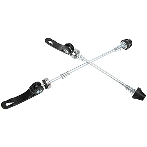 Alomejor Aluminiumlegierung Schnellfreisetzungsspieße Praktischer Ersatz -Reiten -Zubehör Vorderen Rückspieß für Fahrräder für Fahrräder (Black) von Alomejor