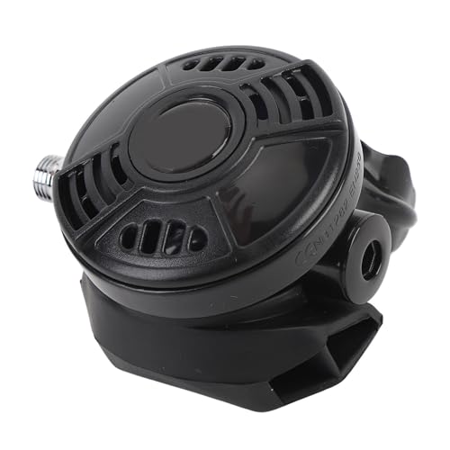 Alomejor Atemregler der 2. Stufe Zum Tauchen, Silikon-Mundstück mit Effizientem Abgassystem Zum Tauchen, Schnorcheln und für Unterwasseraktivitäten (Black) von Alomejor