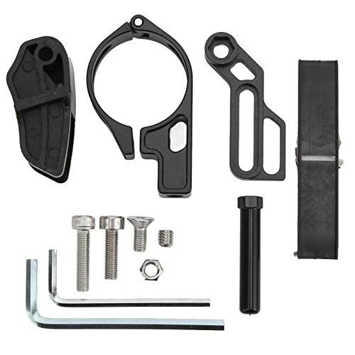Alomejor Bike Aluminiumlegierungskettenketten-Protektoren mit Führungsplattenfunktion, Geeignet für den Standrohrdurchmesser 31,8-34,9 Mm Radsportliebhaber (Black) von Alomejor