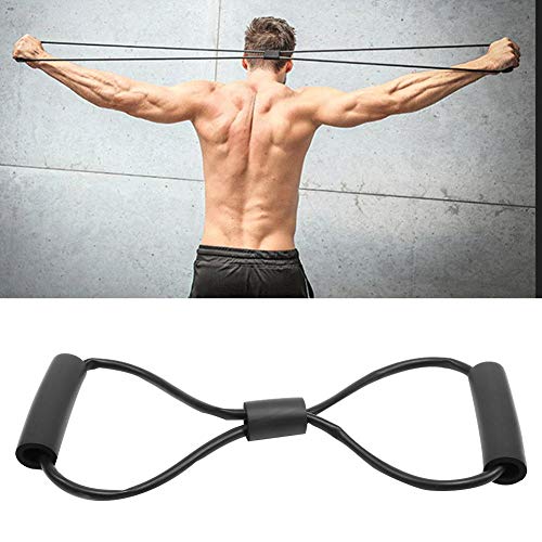 Alomejor Brustexpander Seil 8 Wortwiderstands¨¹Bung - Elastisches Band f¨¹r Chest Training, Fitness Werkzeug von Alomejor