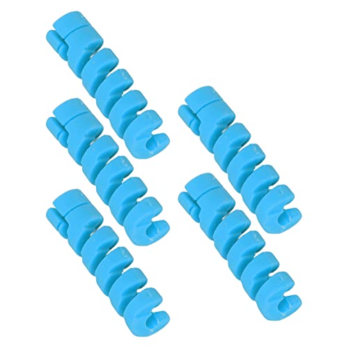 Alomejor Buntes Spiralfahrradrahmen Schutzmanga Schutz Manga-Spiel, TPR Elastic Gummi Material für Bremsleitung Schutz, 4-5 Mm Kabel, Schwarz Blau Farbe Blau Grau Farbe (Blue) von Alomejor