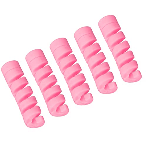 Alomejor Buntes Spiralfahrradrahmen Schutzmanga Schutz Manga-Spiel, TPR Elastic Gummi Material für Bremsleitung Schutz, 4-5 Mm Kabel, Schwarz Blau Farbe Blau Grau Farbe (PINK) von Alomejor