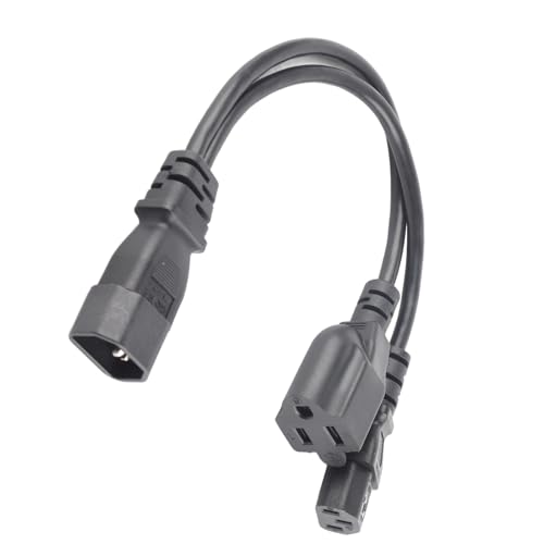 Alomejor C14 Bis C13 NEMA 5-15R Y Splitter Power Plug Cord 1 in 2 Out 10a 250 V mit Verstärkter Haltbarkeit für Schreibtischlampen Lautsprecher Drucker Alomejor C14 Bis C13 NEMA 5-15R Y Splitter Power Plug Cord 1 in 2 Out 10a 250 V mit Verstärkter Haltbarkeit für Schreibtischlampen Lautsprecher Drucker von Alomejor