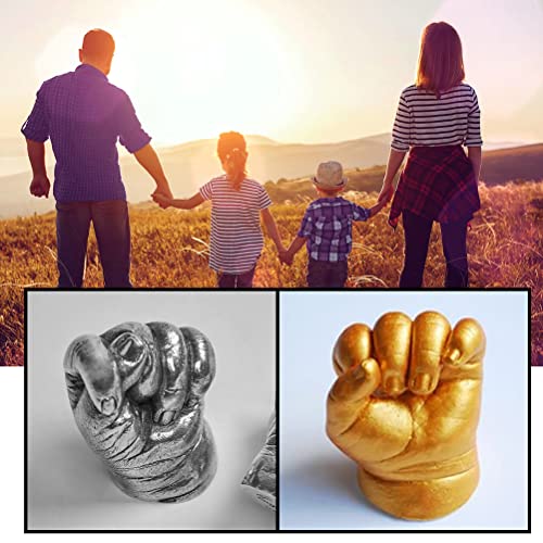 Alomejor DIY Handform Kit 3d Handguss -Kit Handskulpturen für Paare Familien Erstellen Einzigartiges Statue - mit Lebensechter Gips Erfassung für Jubiläen Hochzeiten von Alomejor