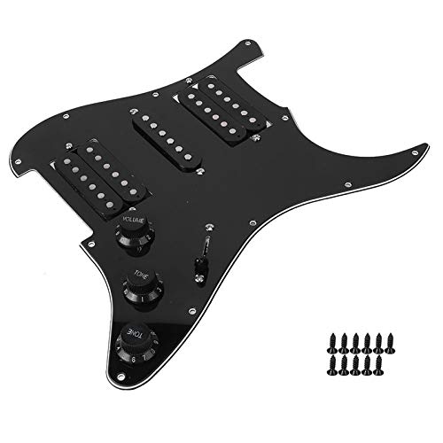 Alomejor E -Gitarrenbrett Pickguard Humbucker Vordrückte US Standard Metalpvc Schwarz (BLACK) von Alomejor