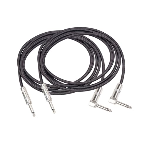 Alomejor E-Gitarrenkabel Sauerstofffreier Kupfergeräuschreduzierung Langlebig und Zuverlässig 6,35 Mm Stecker 1/4 Zoll Direkt Bis Rechtswinkel TS Stecker Leicht und Flexibel Einfach zu Bedienen von Alomejor