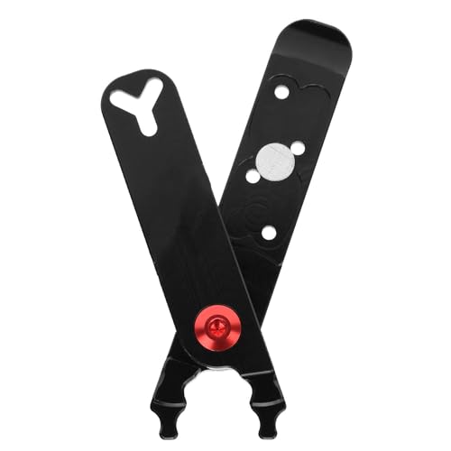 Alomejor Fahrradmaster-Link-Zierabletten-Fahrradketten-Werkzeug 4-in-1-Wartungswerkzeug mit Magnet für Reifenhebelventil-Kernentferner und Ventilstamm-Lock-Nussschlüssel (Black) von Alomejor