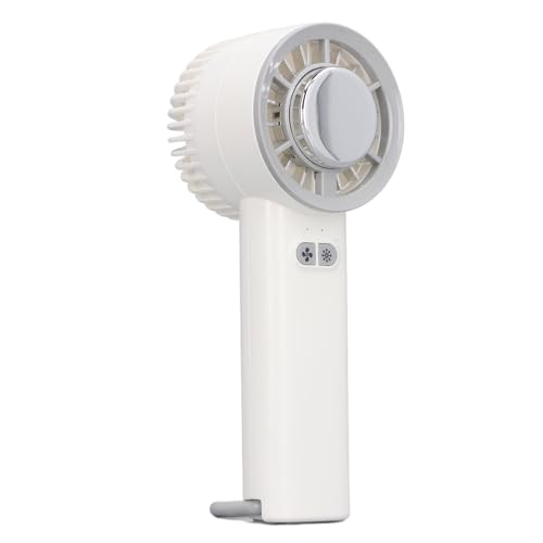 Alomejor Handheld -Lüfter Tragbarer Handheld -Lüfter 3 Geschwindigkeiten mit Kaltkompress Funktion USB Wiederaufladbare 1600 mAh (WHITE) von Alomejor