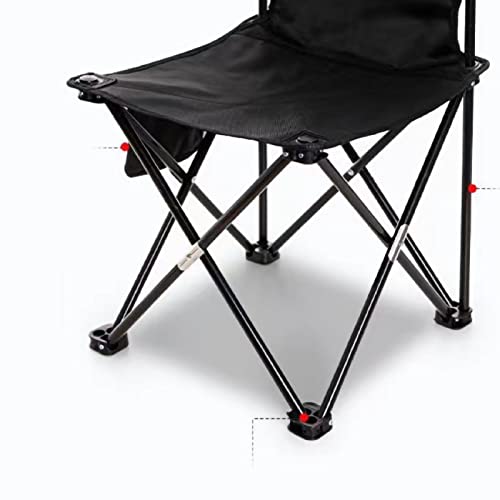 Alomejor Klappcamp Stuhl Tragbare Eisenrohr Oxford Porth Outdoor Tabellen für Strandpicknick (Schwarz 39 x 39 x 65 cm) von Alomejor