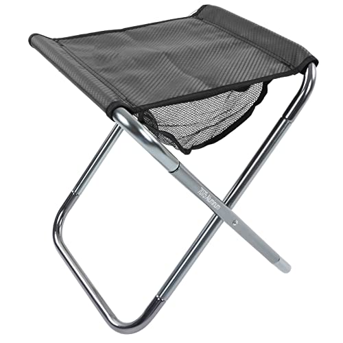 Alomejor Klappcamphocker Tragbares Licht Aluminium Aluminiumlager (Silbergrau) von Alomejor
