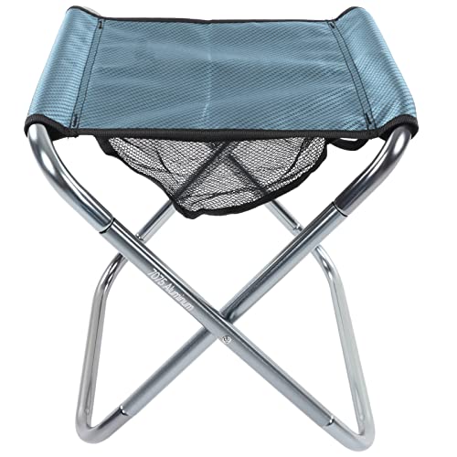 Alomejor Klappcamphocker Tragbares Licht Aluminium Aluminiumlager (Wunderschönes Blau) von Alomejor