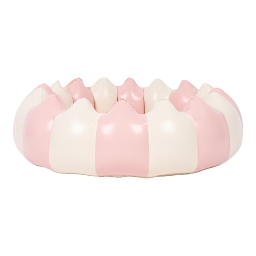 Alomejor Kleiner Blow -up -Schwimmbad mit Lebendigem Design für Kleinkind PVC Tragbare Innenräume Im Freien Im Freien (gestreift rosa) von Alomejor