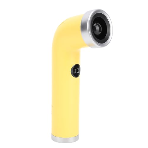 Alomejor Kleiner Tragbarer Bladerloser Handheld -Lüfter, 100 Geschwindigkeiten und Intelligentes Display, Wiederaufladbare Kühlung für den Einsatz Im Freien Im Freien (YELLOW) von Alomejor