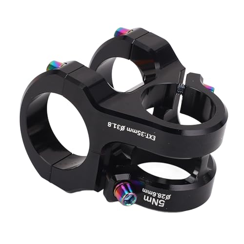 Alomejor Kurzzyklus -Stiel, Aluminiumlegierung CNC Leichter Lenkerstamm mit 31,8 Mm Klemmdurchmesser für DIY Mountain Cycling (Black) von Alomejor