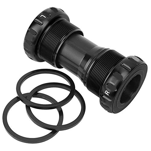 Alomejor Langlebige Aluminium-Legierungsfaden-Faden-Bodenhalterung mit ZRO2-Keramik, die Korrosionsbeständigkeit, Rote Farbe, Ideal für Rahmen 68-73mmmm (Black) von Alomejor