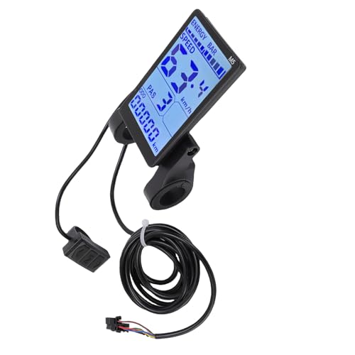 Alomejor Leichtes und Wasserdichtes Elektrisches LCD -Display, Messgerät M5 mit SM -Kabel für Elektromotterfahrrad, Intuitive Daten Anzeigen, Einfache Installation, Verbessertes Fahrerlebnis von Alomejor