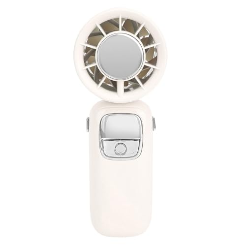 Alomejor Mini -Handheld -Lüfter 100 Getriebe Eiskühlung Faltbar Halshänge für Travel Beach (Beige) von Alomejor