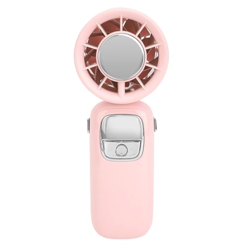 Alomejor Mini -Handheld -Lüfter 100 Getriebe Eiskühlung Faltbar Halshänge für Travel Beach (PINK) von Alomejor