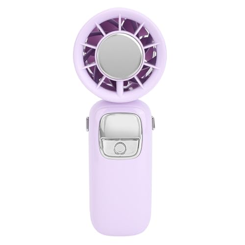 Alomejor Mini -Handheld -Lüfter 100 Getriebe Eiskühlung Faltbar Halshänge für Travel Beach (PURPLE) von Alomejor