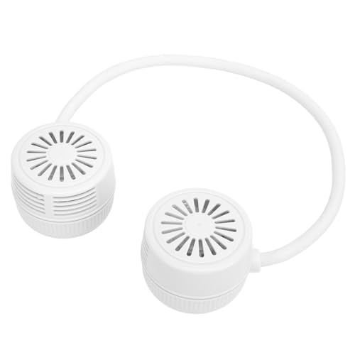 Alomejor Mini -Kühlung Persönlicher Lüfter Verstellbarer Windgeschwindigkeit Blattloser Ruhiger USB -wiederaufladbarer Nackenventilator für Sportradfahren (WHITE) von Alomejor