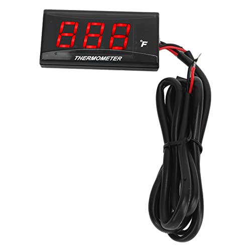 Alomejor Motorradeinstellung Wassertemperaturmesser Wasserdichte LCD -Absäulen -Absäulen Genaue Daten für Alle Fahrer (Rot) von Alomejor