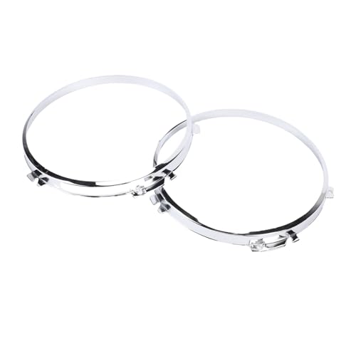 Alomejor Ring Stoppt den Reflektor Dauerhaften Chrom -Edelstahlrahmen für den Verteidiger des Rovers, Einfache Installation des Scheinwerferschutzes von Alomejor