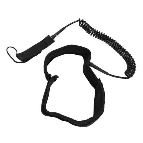 Alomejor Robo 7 Mm TPU Surf -Leine für Kleine und Mittlere Wellen, überlegene Komfort -Paddleboard Leine für Surfbegeisterte (Black) von Alomejor