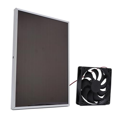 Alomejor Rugged Solar Panel mit 6-Zoll-Lüfter, Energieeffiziente Belüftung, Tragbares Solar-Lüfter-Kit für Auto-Heimschlafzimmer, Ideal für eine Lang Anhaltende Kühlung von Alomejor
