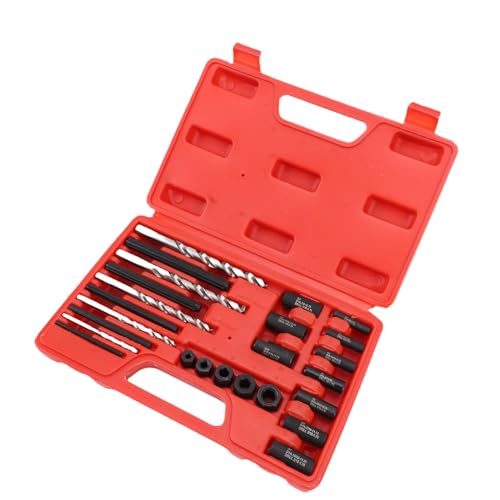 Alomejor Schraubenextraktor mit Hoher Härte Stahl Einfach Ausgebrochen Gebrochenes Bolzenextraktions -Kit für Festgefahrene Schrauben und Muttern mit Lagerhülle, M2 Hochgeschwindigkeitsbohrer, Alomejor Schraubenextraktor mit Hoher Härte Stahl Einfach Ausgebrochen Gebrochenes Bolzenextraktions -Kit für Festgefahrene Schrauben und Muttern mit Lagerhülle, M2 Hochgeschwindigkeitsbohrer, von Alomejor