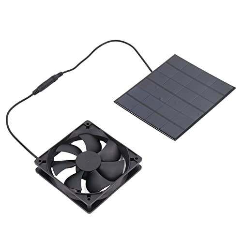 Alomejor Solar Panel Angetrieben Tragbar 3,5 W 6 -V -Abluftlüfter für Outdoor Camping, Geruch für Haustierhäuser, Monokristallines Siliziummaterial Beseitigen von Alomejor