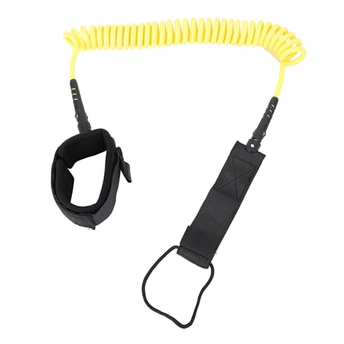 Alomejor Surf -Leine, 9,8 -Fuß -Paddel -Board -Leine mit 360 Rotations -Knöchelgurt, 7 Mm TPU Surfboard -Leine Zum Surfen und Stand -Up -Paddleboarding (Yellow) von Alomejor