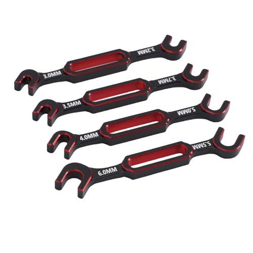 Alomejor Tlaves RC Vielseitige 8 Größen Tenbot-en-noix de Moustiquaire Remover Leichtes RC-Reparaturwerkzeug für Spurfahrzeuge (Rot) von Alomejor