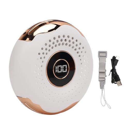 Alomejor Tragbarer Nackenventilator, USB -wiederaufladbarer Lüfter mit Weitwinkelluft -Outlet -Design für Desktop Office (WHITE) von Alomejor